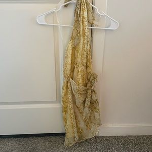 Snake skin mini halter dress 🐍